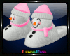 Candy Snowman Slippers M