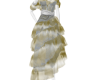 riflr white n gold dress