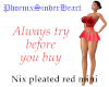 Nix pleated red mini