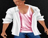 WHITE SHIRT PINK TANK