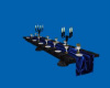 Blue Satin Feast Table