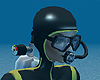 Black/Yellow Scuba Hood
