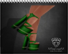 Leather Belted Heels Gre