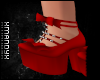 Studded Red Heels