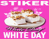 stiker white day