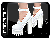 ! Scully White Heels