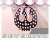 *S Skull Pink Earrings