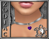 F Purple Heart Choker