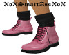 Pink  boots Black socks
