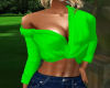 Green Open Sweater