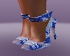 Blue Applique heels