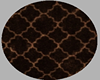 Country Round Brown Rug