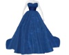E. Blue shiny dress