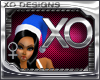 {XO} Santa Hat Blue