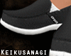 [K] Black Slip On Shoes