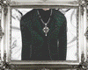 𝕽. green leather suit