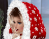 Christmas Red Fur Hood