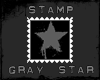 Gray star stamp