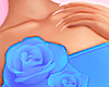 Roses dress blue