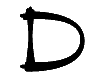 simple uppercase D