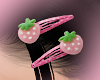 ! strawberry hairclips