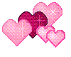 pink animated hearts