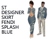 ST DESIGNER SKIRT BLUE F