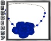 Cobalt Rose Necklace