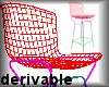 mesh bar stool derivable