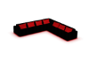 BLACK & RED NEON COUCH