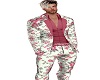 Suit with pink flowers
