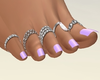 Bare Feet lilac silver