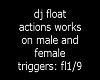 dj floating actions m/f
