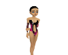 Pink Black Swimsuit