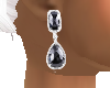 Black gems drop earrings