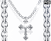 $. Silver Necklace Cross