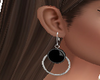 Silver & black earrings