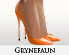 Pra orange patent heels