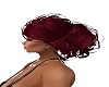 curly burgundy ponytail