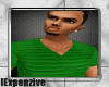 Ex Stripe Green V Neck