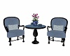 Slate Blue Chat Chairs