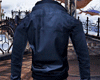 [ZE] Blue leather jacket