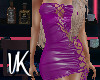 Hot Purple Leather Dress