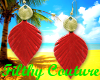 !M!RED FEATHER EARRINGS