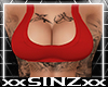 X Red Summer Tat Tank X