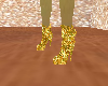 cool gold short boots