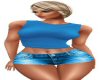 *F BLUE SHORTS SET