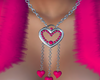 Fuchsia Heart Necklace