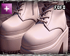 platform boots white
