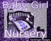 Purple nursery crib